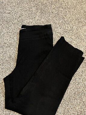 Counterparts Silver Black Stretch Pull On Pants Petite 10